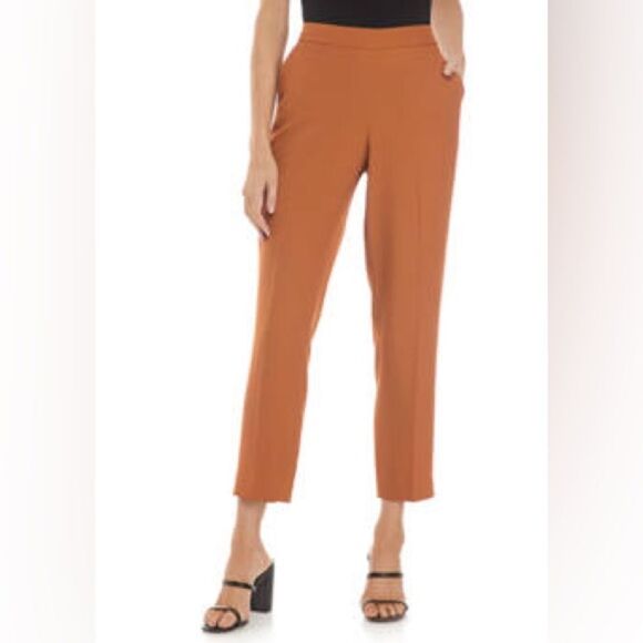 Calvin Klein Dress Pants Women’s 6 Almond Soft Suiting Cropped Straight Leg NWT - Picture 1 of 11